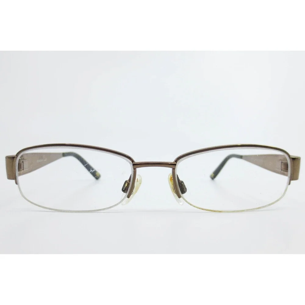 Bebe Courteous BB5028 Brown Leopard Print Semi Rimless Eyeglasses Frames